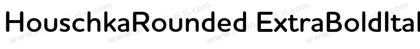 HouschkaRounded ExtraBoldItalic字体转换